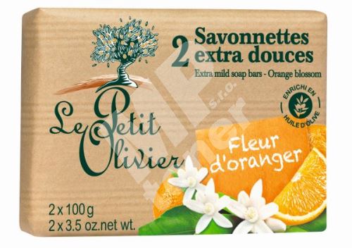 Le Petit Olivier Extra jemné mýdlo - Pomerančový květ, 2x100g 1