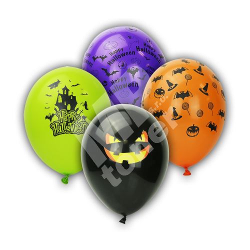 Balónky s potiskem Halloween, 5ks, mix 1