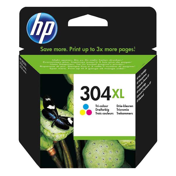 Inkoustová cartridge HP N9K07AE, Deskjet 3720, 3721, 3723, 3730, color, No.304XL, originál