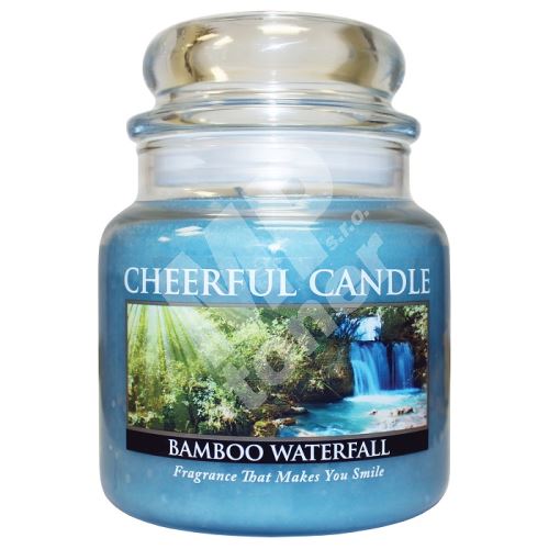 Cheerful Candle Vonná svíčka ve skle Tropický Vodopád - Bamboo Waterfall, 16oz 1