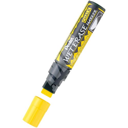 Pentel SMW56 Wet Erase, křídový popisovač, žlutý 2