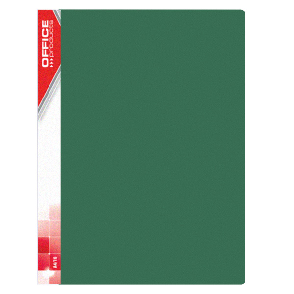 Katalogová kniha Office A4, PP, 20 kapes, zelená