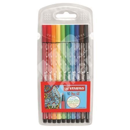 Fixy Stabilo Pen 68, 10 barev, 1mm 1