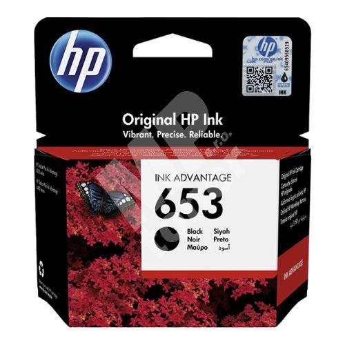 Cartridge HP 3YM75AE, black, No.653, originál 1
