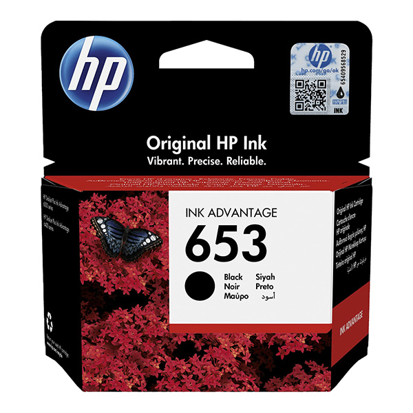 Inkoustová cartridge HP 3YM75AE, DeskJet IA 6000, black, No.653, originál