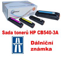 Sada tonerů HP CB540-3A, CMYK, MP print + dálniční známka 1 (1)