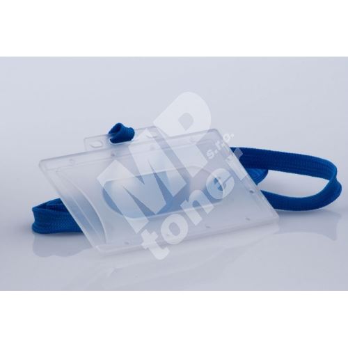 Plastová visačka IDS P s textilní šňůrkou, modrá, 1bal/50ks 1