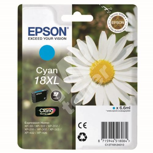 Cartridge Epson C13T18124012, cyan, originál 1