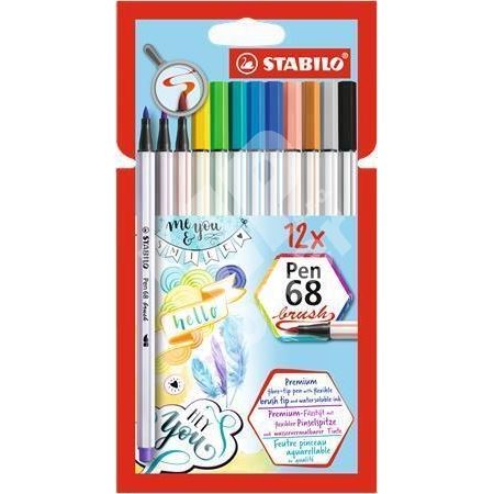 Štětcové fixy Stabilo Pen 68 brush, sada 12 barev 1