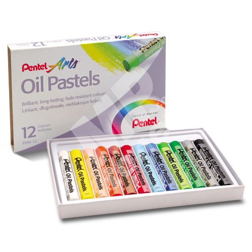 Pentel Oil Pastels PHN, olejové pastely, sada 12 barev 2