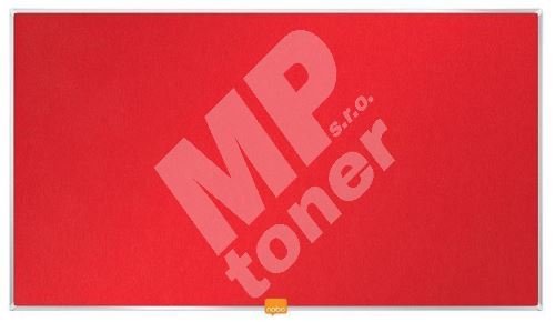 Textilní tabule, červená, širokoúhlá, 32/71x40 cm, hliníkový rám, NOBO 1
