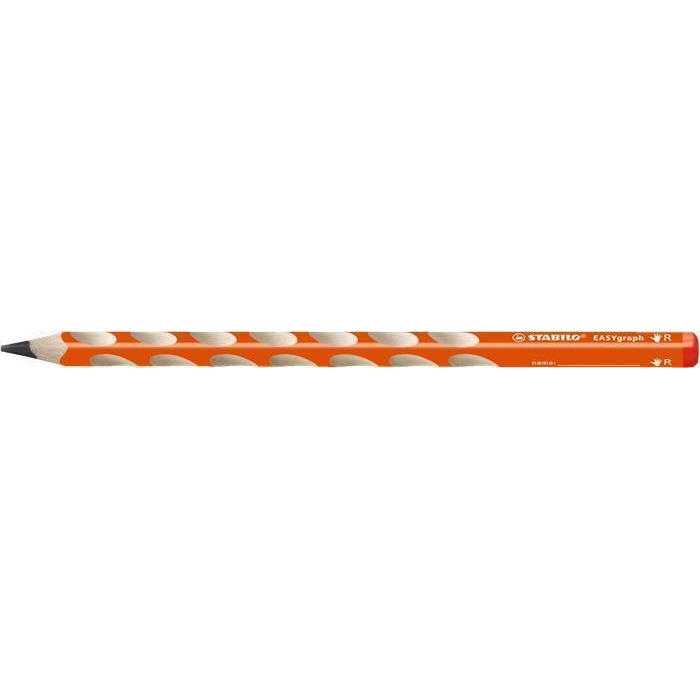 Grafitová tužka Stabilo Easygraph, oranžová, pro praváky, HB