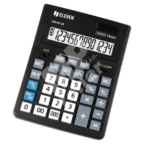 Kalkulačka Eleven CDB-1401-BK, černá, stolní, čtrnáctimístná 1