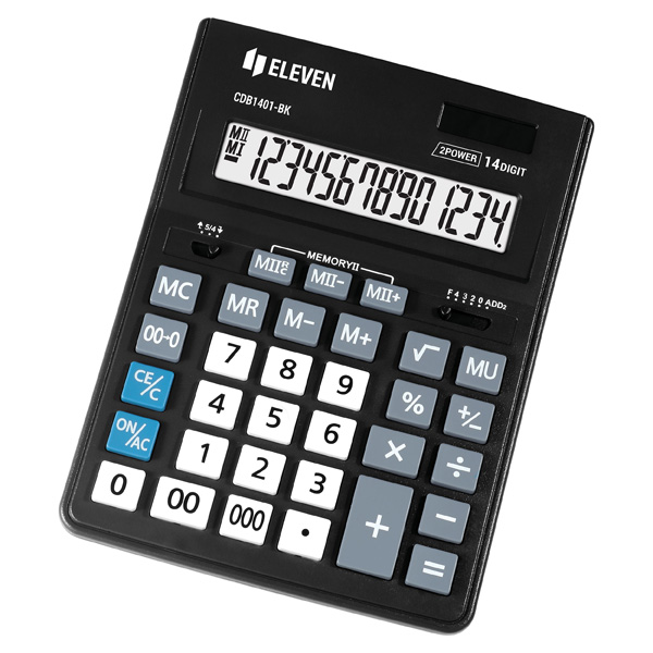 Kalkulačka Eleven CDB-1401-BK, černá, stolní, čtrnáctimístná