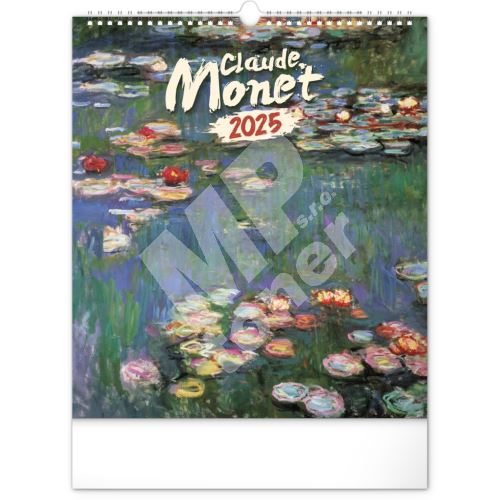 Nástěnný kalendář Notique Claude Monet 2025, 30 x 34 cm 1