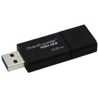 32GB Kingston DataTraveler 100 G3, USB flash disk 3.0, černá