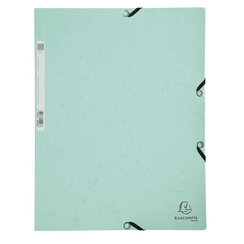Spisové desky Exacompta s gumičkou Pastel, A4 maxi, prešpán, zelené