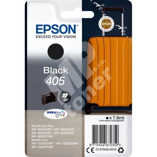 Inkoustová cartridge Epson C13T05G14010, WF-7830DTWF, black, 405,originál 1