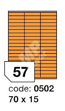 Samolepící etikety Rayfilm Office 70x15 mm 300 archů, fluo oranžová, R0133.0502D 1