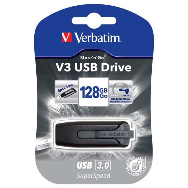 128GB Verbatim Store'N'Go V3, USB flash disk 3.0, 49189, černá