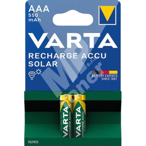 Nabíjecí baterie Varta HR03 550/2 Solar, AAA 1