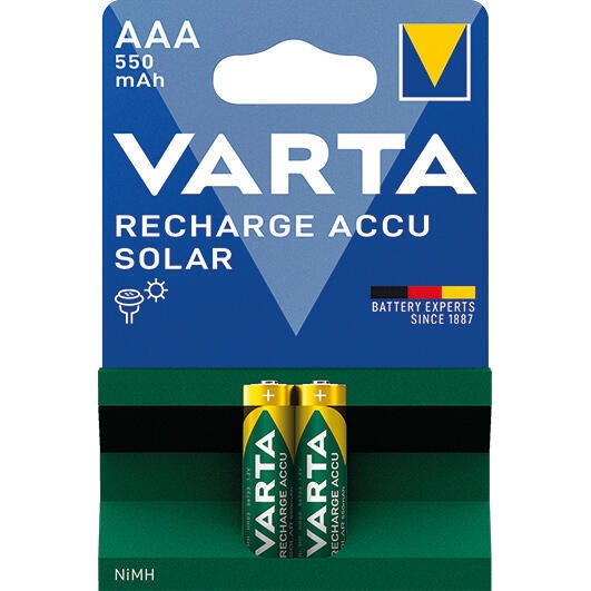 Nabíjecí baterie Varta HR03 550/2 Solar, AAA