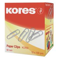 Kancelářské sponky Kores 50 mm kulaté, 100 ks Kancelářské sponky Kores 50 mm kulaté, 100 ks