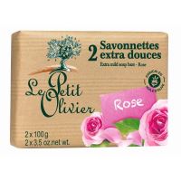 Le Petit Olivier Extra jemné mýdlo - Růže, 2x100g