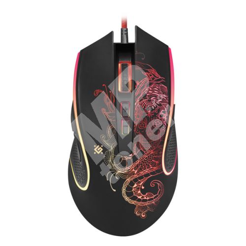 Herní myš Defender Venom GM-640L, 3200DPI, optická, 8tl., drátová USB, černá, 1