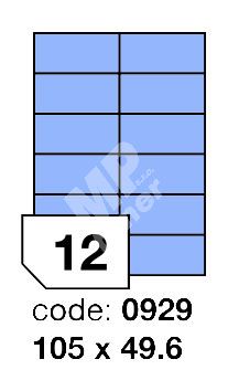 Samolepící etikety Rayfilm Office 105x49,6 mm 300 archů, matně modrá, R0123.0929D 1