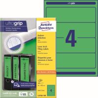 Etikety AVERY na široké pořadače 192 x 61 mm A4 zelené - L4768-100