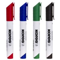 Stíratelný popisovač Kores K-MARKER, sada 4 ks, kulatý hrot 3 (2)