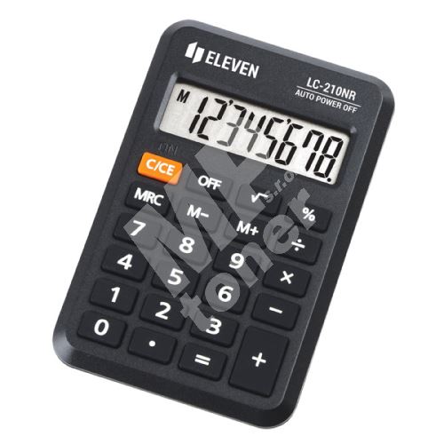 Kalkulačka Eleven LC-210NR, černá, kapesní, osmimístná 1