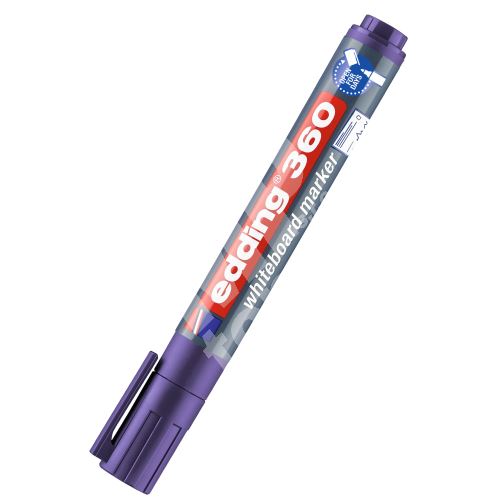 Popisovač Edding 360, fialová, na bílé tabule 1