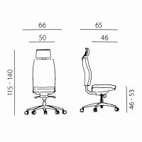 Kancelářské ergonomické křeslo Powerton Jana, šedé 6 (5)
