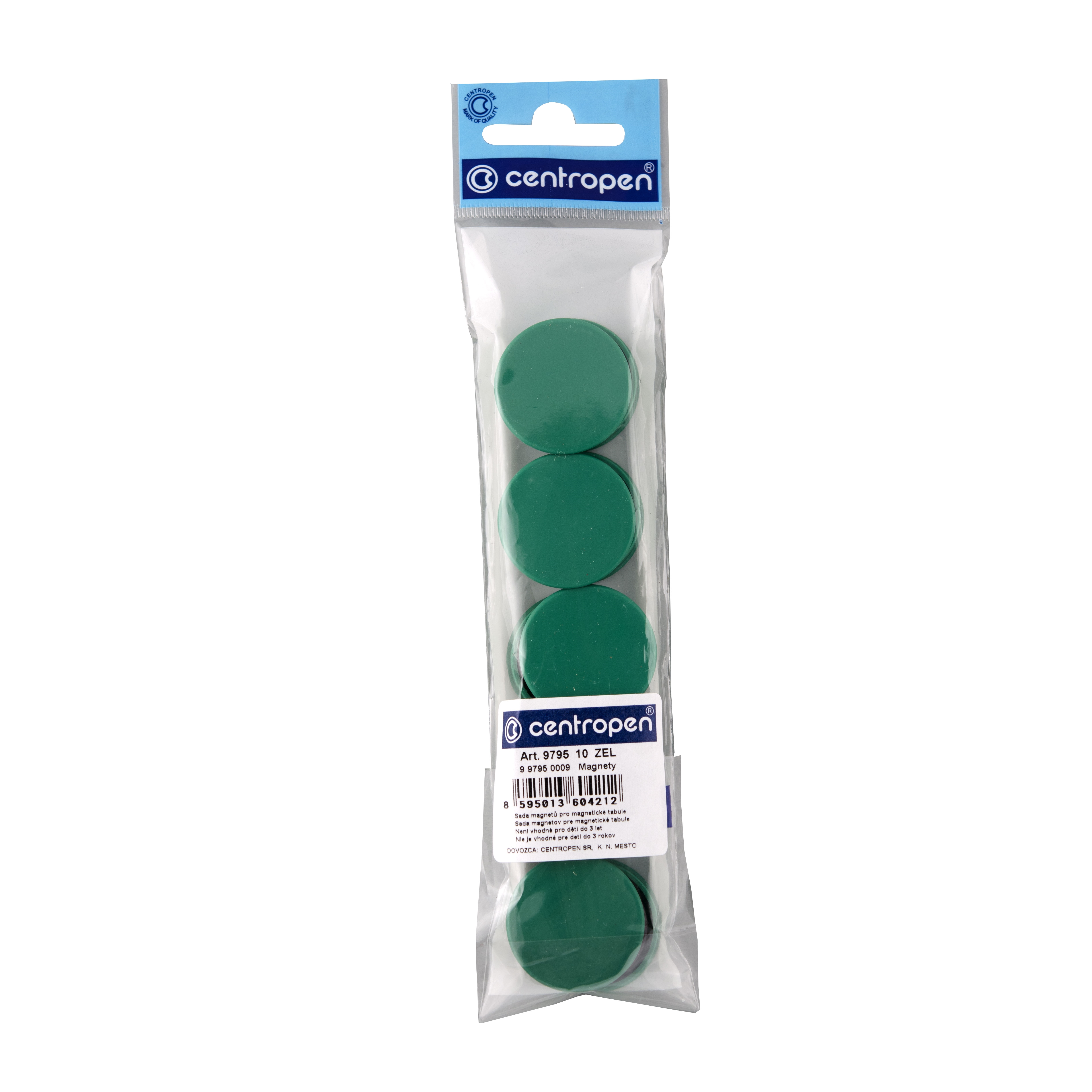Magnety Centropen 9795 kulaté 30 mm zelené 10ks