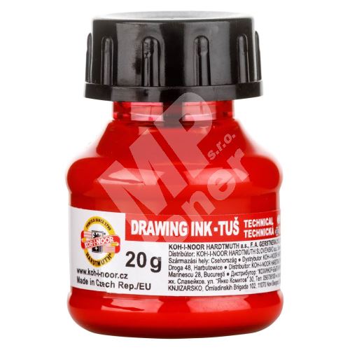 Tuš Koh-i-noor 20g, červená 2