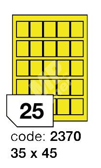 Samolepící etikety Rayfilm Office 35x45 mm 300 archů, matně žlutá, R0121.2370D 1