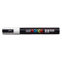 Akrylový popisovač Uni Posca PC-5M, 2,5 mm, bílý Akrylový popisovač Uni Posca PC-5M, 2,5 mm, bílý