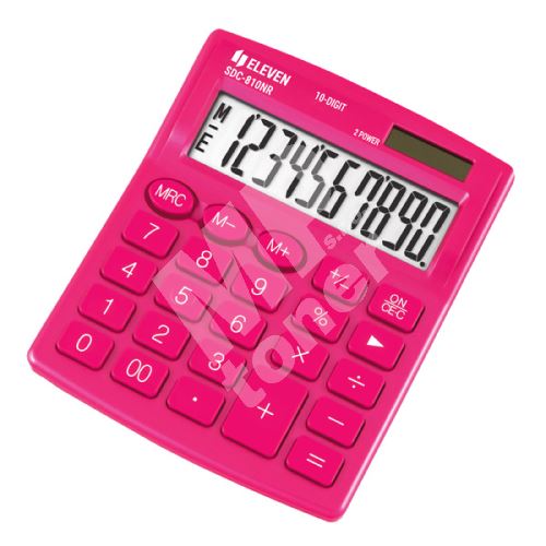 Kalkulačka Eleven SDC-810NRPKE, růžová, stolní, desetimístná, duální napájení 1