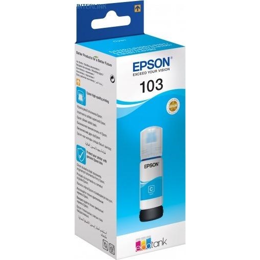 Inkoustová cartridge Epson C13T00S24A, EcoTank L3151, L3150, L3111, cyan, 103, originál