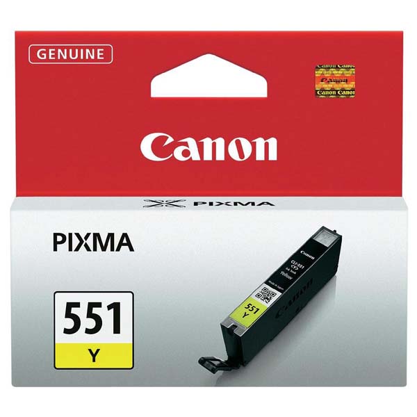 Inkoustová cartridge Canon CLI-551Y, iP7250, MG5450, MG6350, yellow, 6511B001, originál