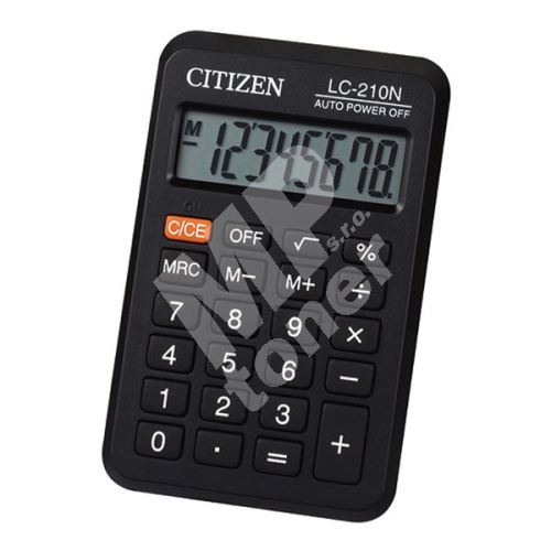 Kalkulačka Citizen LC210NR, černá, kapesní, osmimístná 1