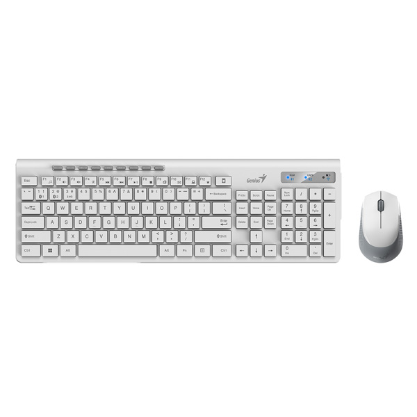 Sada klávesnice s bezdrátovou myší Genius SlimStar 8230, CZ/SK, bílá