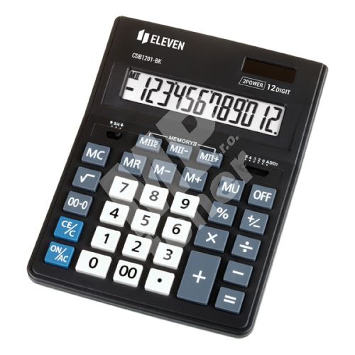 Kalkulačka Eleven CDB-1201-BK, černá, stolní, dvanáctimístná 1