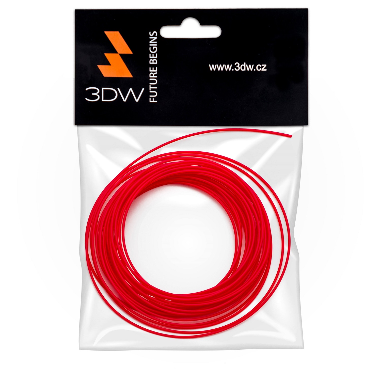 Tisková struna 3DW (filament) ABS, 1,75mm, 10m, červená, 220-250°C