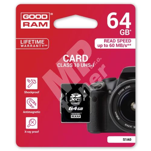 Goodram 64GB Secure Digital Card, Class 10 1
