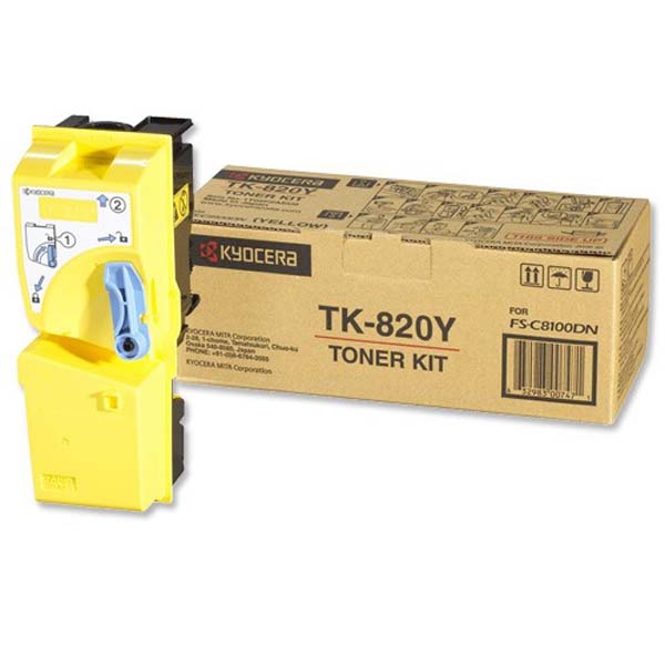 Toner Kyocera Mita TK-820Y, FS-C8100DN, yellow, originál