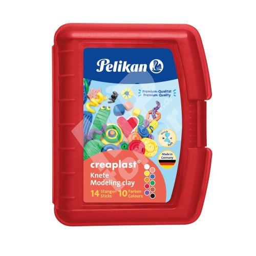 Plastelína Pelikan Creaplast, 10 barev, červená krabička 1