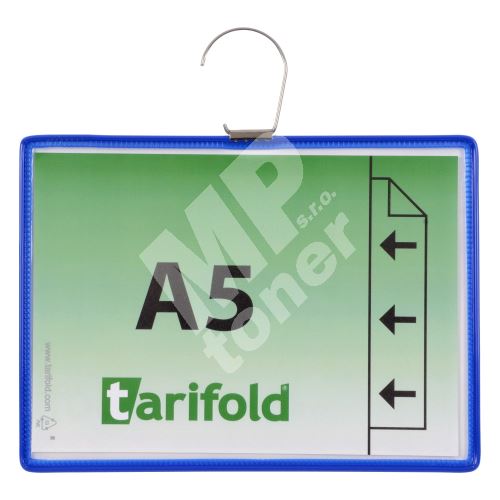 Tarifold rámeček s kapsou a háčkem, A5, otevřený bokem, modrý, 5 ks 1